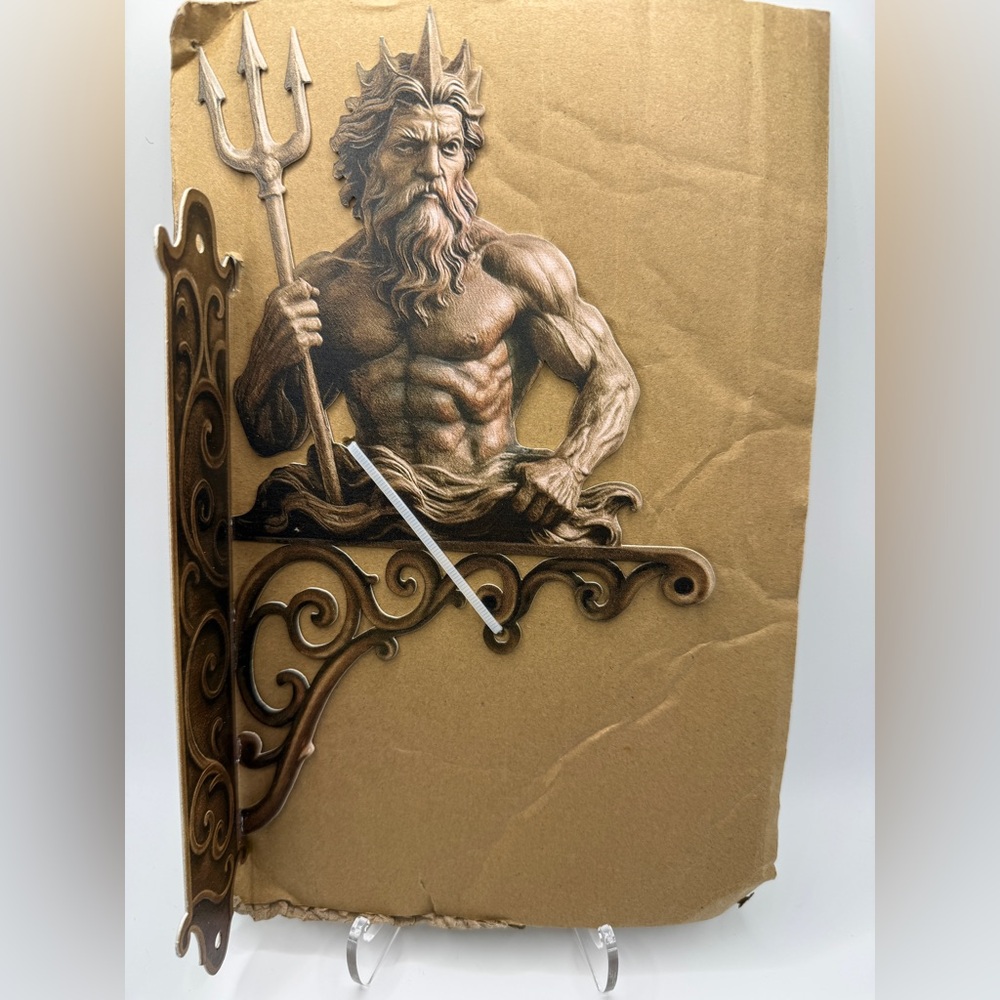 Poseidon Mythological Metal Wall Bracket